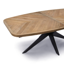 Riviera Maison Falcon Crest Oval Dining Table Extendable 200/300x100 cm
