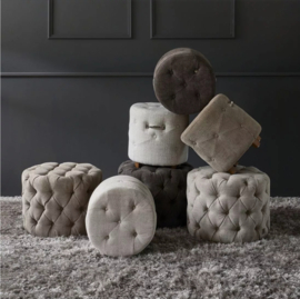 Riviera Maison Bowery Footstool Mud