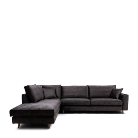 Rivièra Maison Kendall Corner Sofa Left, velvet, grimaldi grey