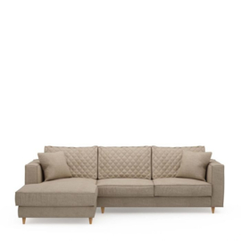 Kendall Sofa With Chaise Longue Left, washed cotton, natural