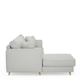 Rivièra Maison Kendall Sofa With Chaise Longue Left, washed cotton, ash grey