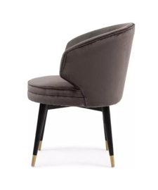 Rivièra Maison Isola di Capri Dining Armchair Velvet Anthracite