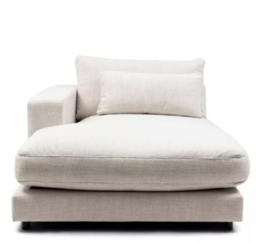 Rivièra Maison Stephen chaise, lounge left, rich tweed, antique white