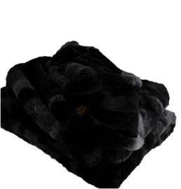 PTMD Linde Black faux fur plaid in giftbox 150x200