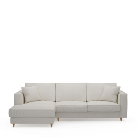 Rivièra Maison Kendall Sofa with Chaise Longue Left, oxford weave, alaskan white