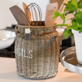 Riviera Maison Rustic Rattan Utensils Pot