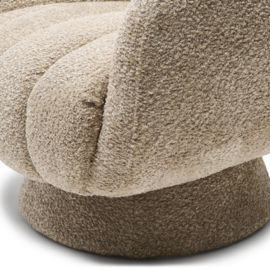 Scotia Swivel Armchair,Vintage Velvet Classic Cream
