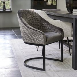 Riviera Maison Lincoln Dining Arm Chair velvet anthracite