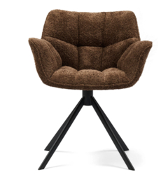 Riviera Maison Carnaby Arm Dining Chair Eetkamerstoel Umber Brown