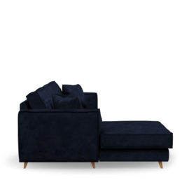 Rivièra Maison Kendall Sofa with Chaise Longue Left, velvet, estate blue