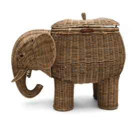 Riviera Maison Rustic Rattan Elephant Basket Deco