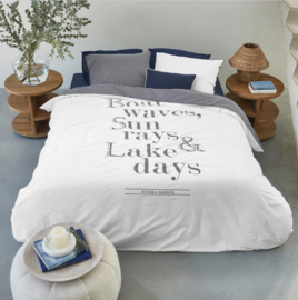 Riviera Maison Dekbedovertrek RM Lake Days, Donkerblauw, 240x200/220