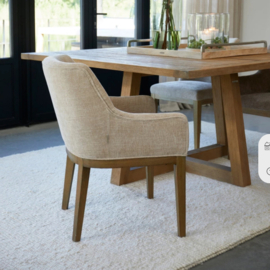 Rivièra Maison Eetkamerstoel met armleuning Whistler, Beige