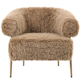 PTMD Hair Chair Brown Fauteuil
