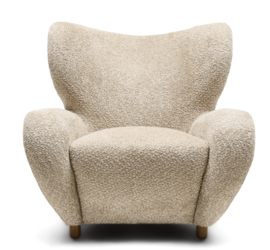 Riviera Maison Courchevel Wing Chair Vintage Velvet Sterling Silver