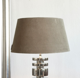 Lovely Rib Velvet Lampshade Grey 35x45