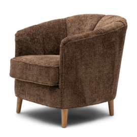 Rue Royale Armchair, Manhattan Weave Umber Brown