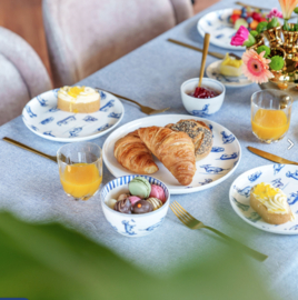 Heinen Delftsblauw Serviesset Teckel Nhaan 4-delig
