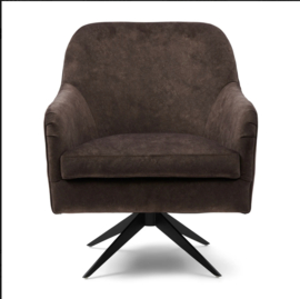 Riviera Maison Fawcett Swivel Chair Draaistoel Blackleg Cacao