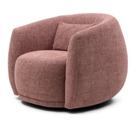 Riviera Maison Leonardo Swivel Draaibare Fauetuil koraalroze