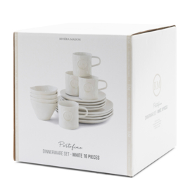 Riviera Maison Portofino Dinnerware Set of 16 white