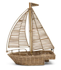 Riviera Maison Rustic Rattan Sailboat Decoration