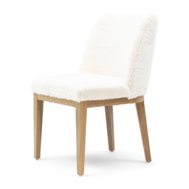 Riviera Maison Whistler Dining Chair Faux Fur, Snow