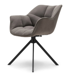 Riviera Maison Carnaby Dark Taupe DAC Draaibare Eetkamerstoel