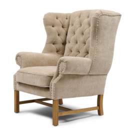Riviera Maison Franklin Park Wing Chair, Montmartre Weave, Natural Linen