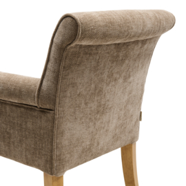 La Scala Dining Armchair, Montmarte Weave Warm Mushroom