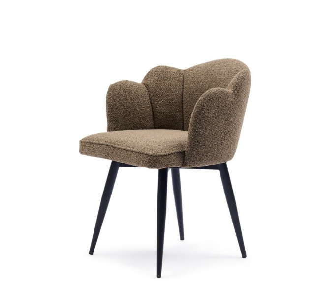 Riviera Maison Dauphine Swivel Dining Arm Chair Classic Brown