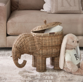 Riviera Maison Rustic Rattan Elephant Basket Deco