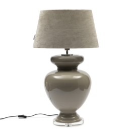 Rivièra Maison Oval Velvet Lampshade flax 45x26