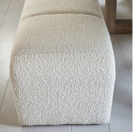 Rivièra Maison Eetkamerbank Brera White Sand, Bouclé