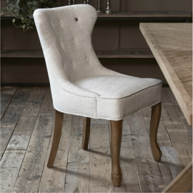 Riviera Maison George Dining Chair rich tweed antique white
