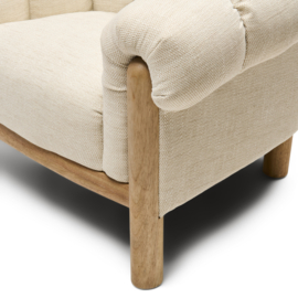 Rafal Lounge Armchair, Two-Tone Weave Fine Natural