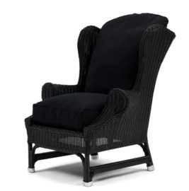 Riviera Maison Nicolas Outdoor Wing Chair Back Pillow Rugkussen Black