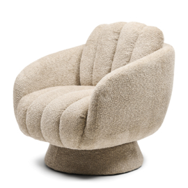Scotia Swivel Armchair,Vintage Velvet Classic Cream