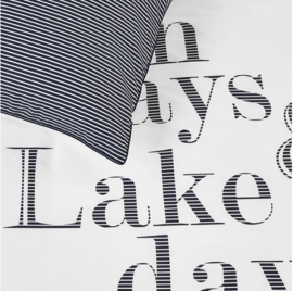 Riviera Maison Dekbedovertrek RM Lake Days, Donkerblauw, 240x200/220