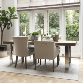 Rivièra Maison Savile Row Flanders Flax Eetkamerstoel met armleuning