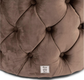 Rivièra Maison Opera Footstool Velvet Golden Mink