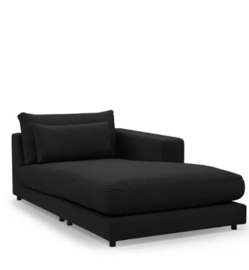 Rivièra MaisonStephen chaise, longue right, celtic weave, caviar