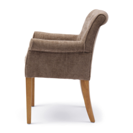 La Scala Dining Armchair, Montmarte Weave Warm Mushroom