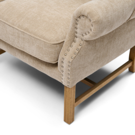 Riviera Maison Franklin Park Wing Chair, Montmartre Weave, Natural Linen