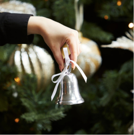 Riviera Maison Merry Christmas Decoration Bell, zilver
