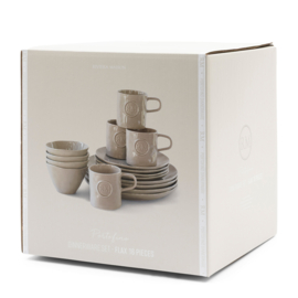 Riviera Maison Portofino Dinnerware Set of 16 flax