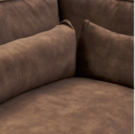 Hoekbank Rivièra Maison Brompton Cross Chaise Longue Rechts Velvet golden beige