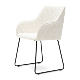 Frisco Drive Dining Armchair, Peluche Bouclé Simply White
