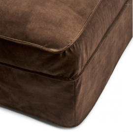 Hoekbank Rivièra Maison Brompton Cross Chaise Longue Rechts Velvet golden beige