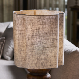 Riviera Maison Merlan Linen Quatrefoil Lampshade Natural 35x37 PRE ORDER